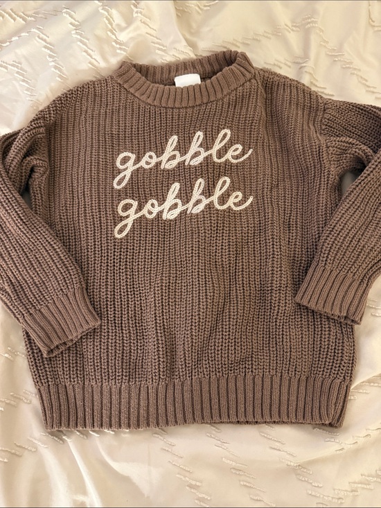 Little Co. By Lauren Conrad Other - Kids Thanksgiving Sweater - Brown "gobble gobble" Crewneck